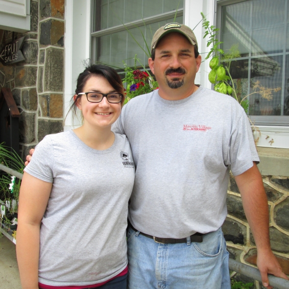 Farmer Tad and his daughter, Leah